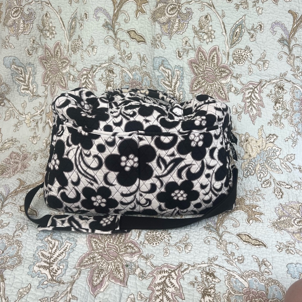 Vera Bradley Black and White Travel Bag with Mickey Mouse Design